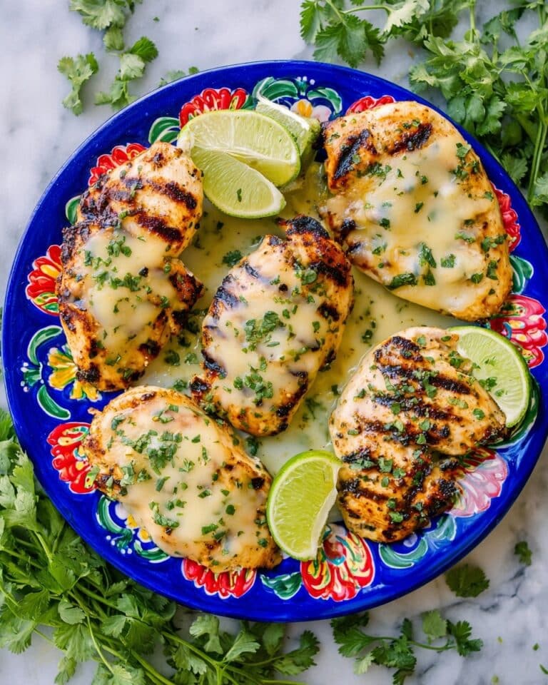 Grilled Salsa Verde Chicken with Pepper Jack Recipe