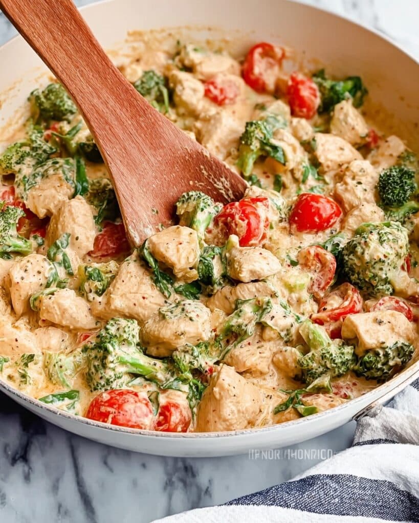 Garlic Chicken with Broccoli and Spinach Recipe