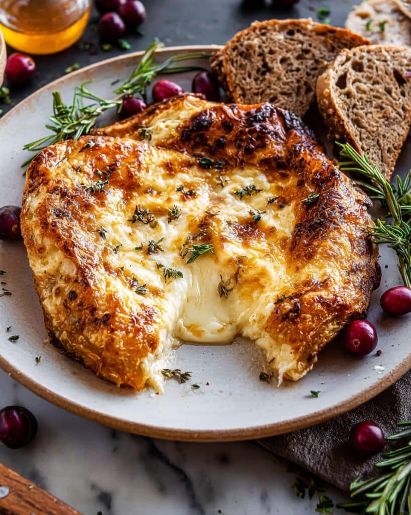 Baked Gruyère in Pastry with Rosemary and Garlic Recipe