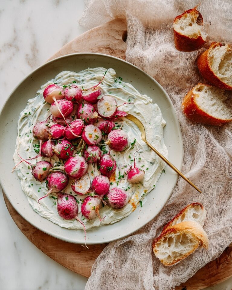 Roasted Radishes with Garlic Chive Yogurt and Brown Butter Recipe