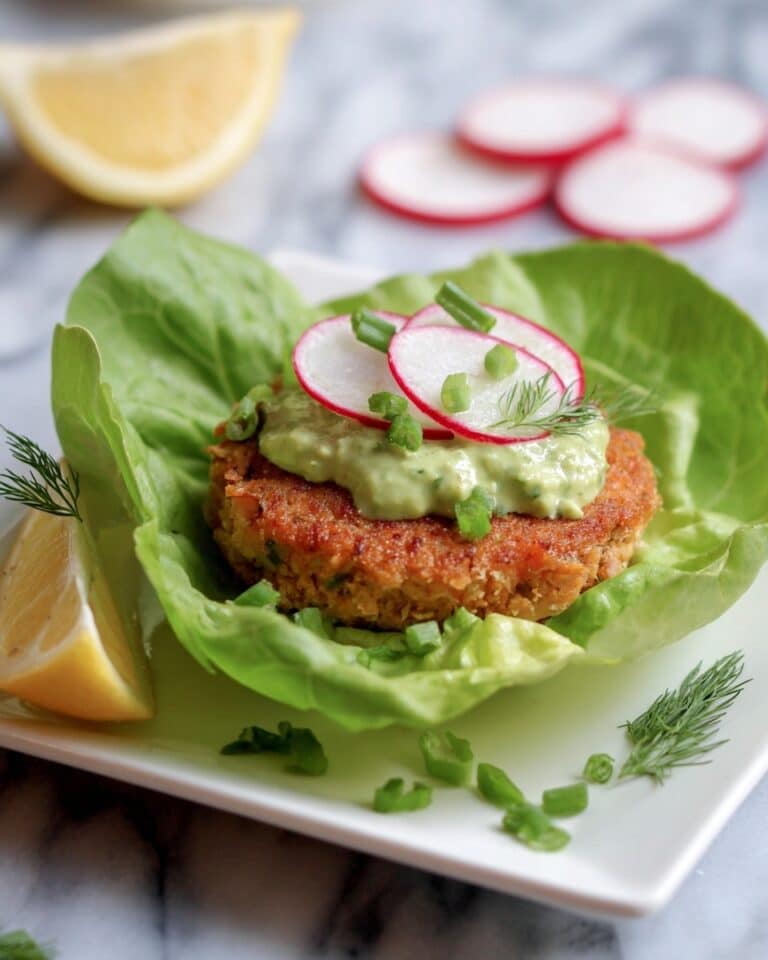 Salmon Burgers with Avocado Garlic Sauce Recipe