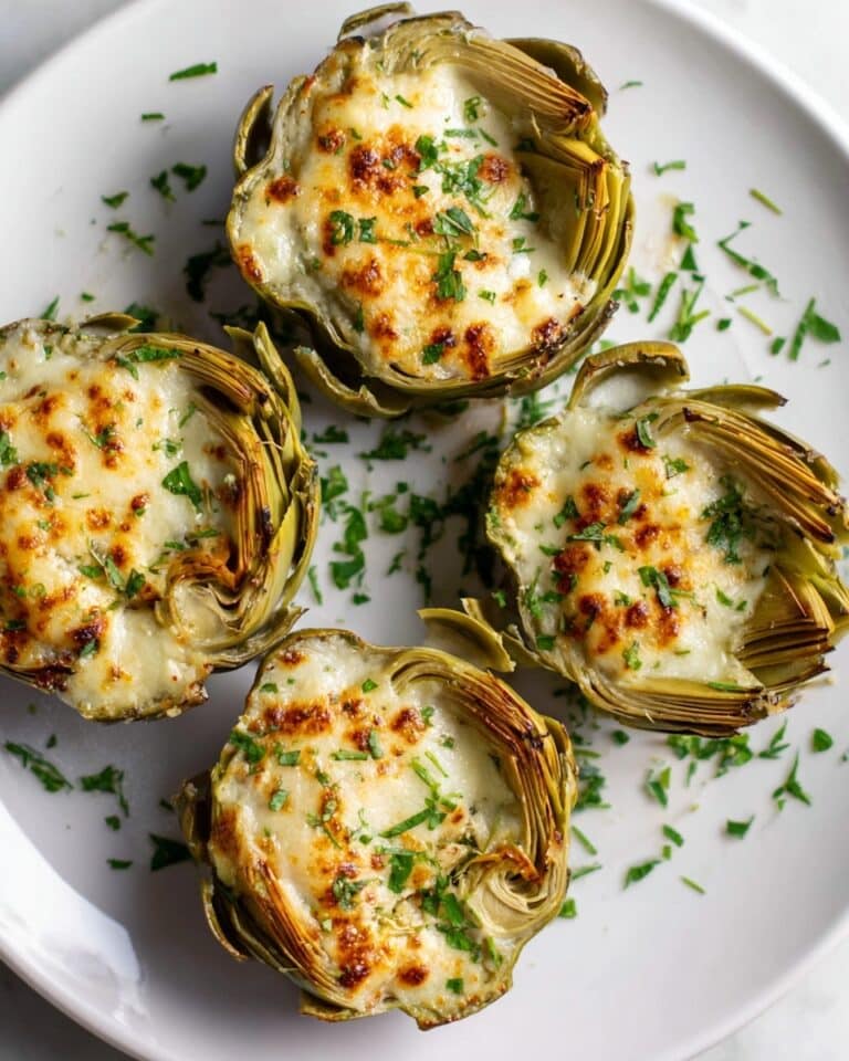 Stuffed Artichoke Bottoms with Lemon-Parmesan Cheese Recipe