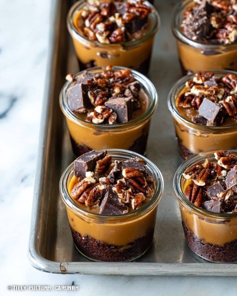 Jelly Jar Chocolate Turtle Brownies Recipe