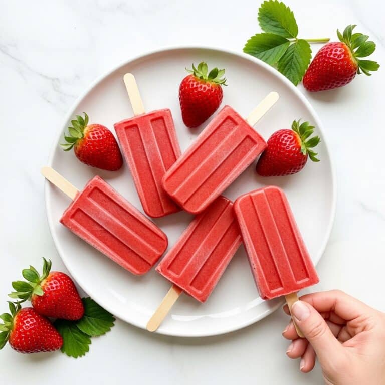 Homemade Strawberry Popsicles Recipe