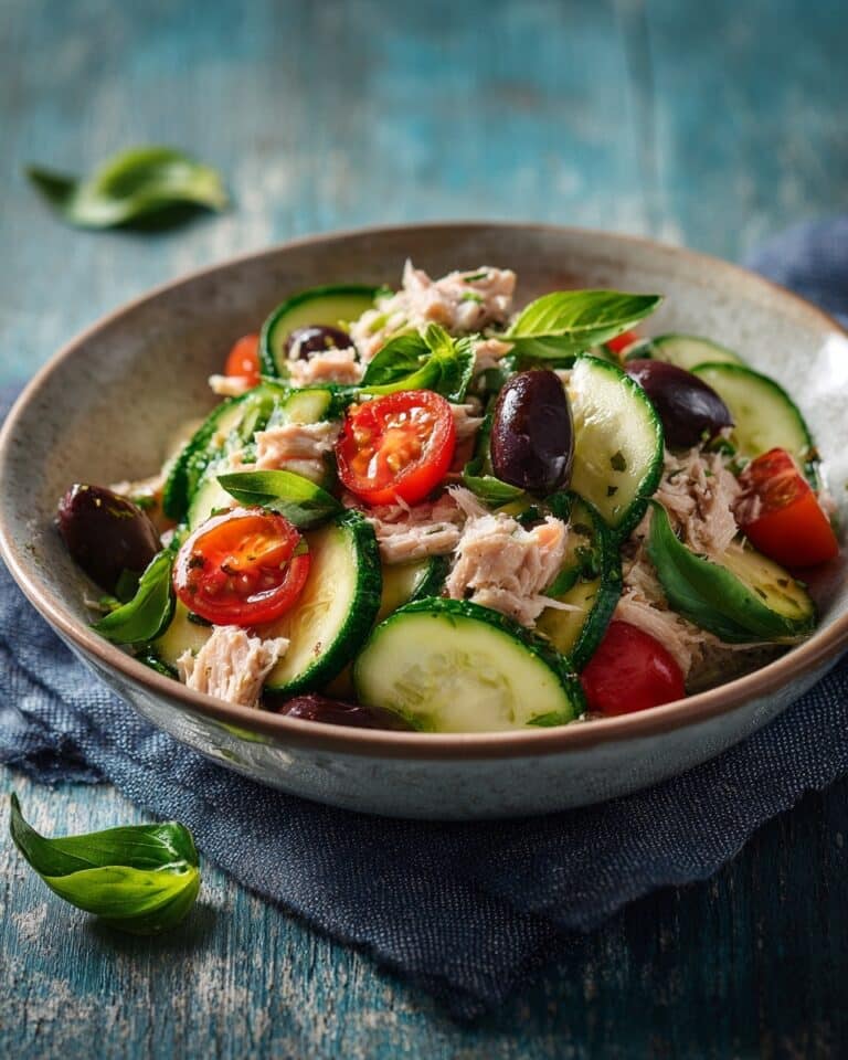 Mediterranean Tuna Salad with Creamy Feta Dressing Recipe
