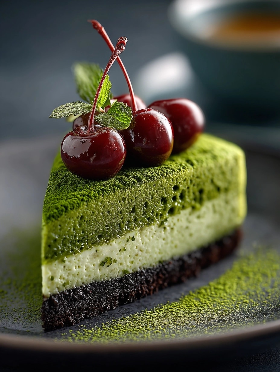 Creamy Matcha Cheesecake Recipe - Recipe Image