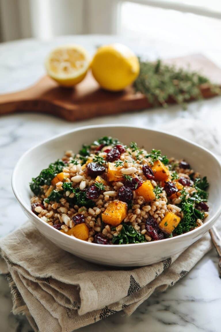 Black Rice and Butternut Squash Salad with Arugula and Pomegranate Recipe