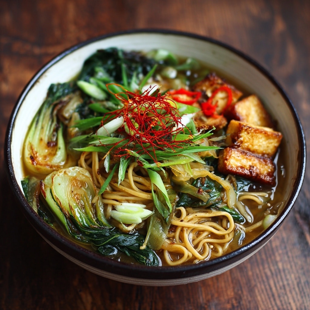 Ginger Garlic Noodle Soup with Bok Choy Recipe - Recipe Image