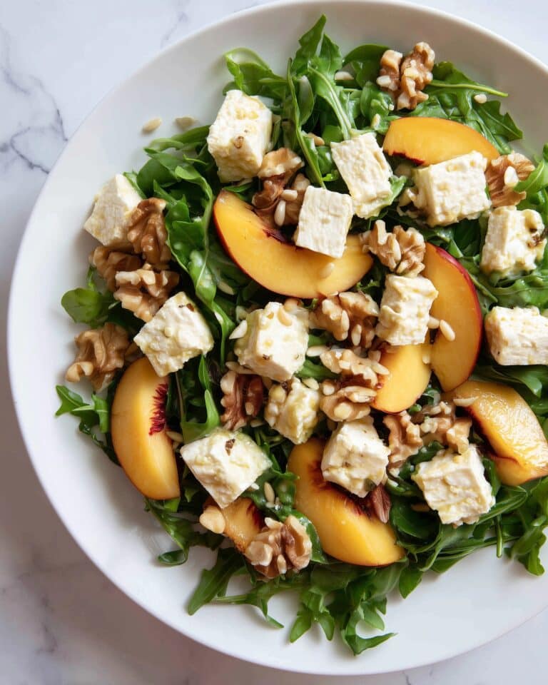 White Peach Raspberry Almond Salad Recipe