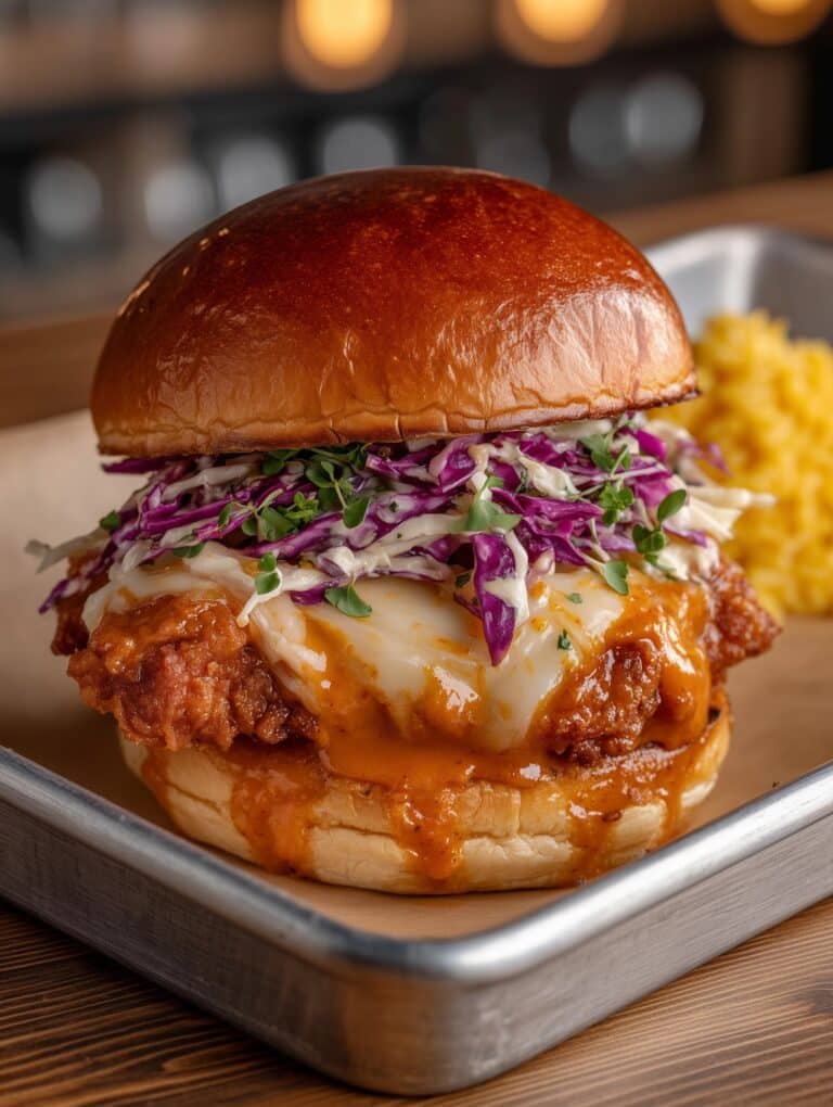 Savory Korean BBQ Chicken Sandwich with Crunchy Slaw Recipe