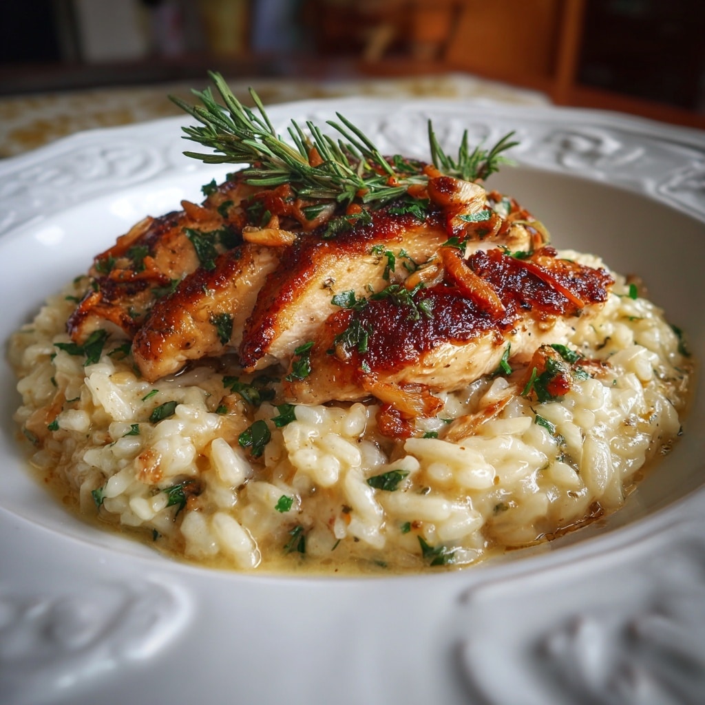 Creamy Smothered Chicken and Rice Recipe - Recipe Image