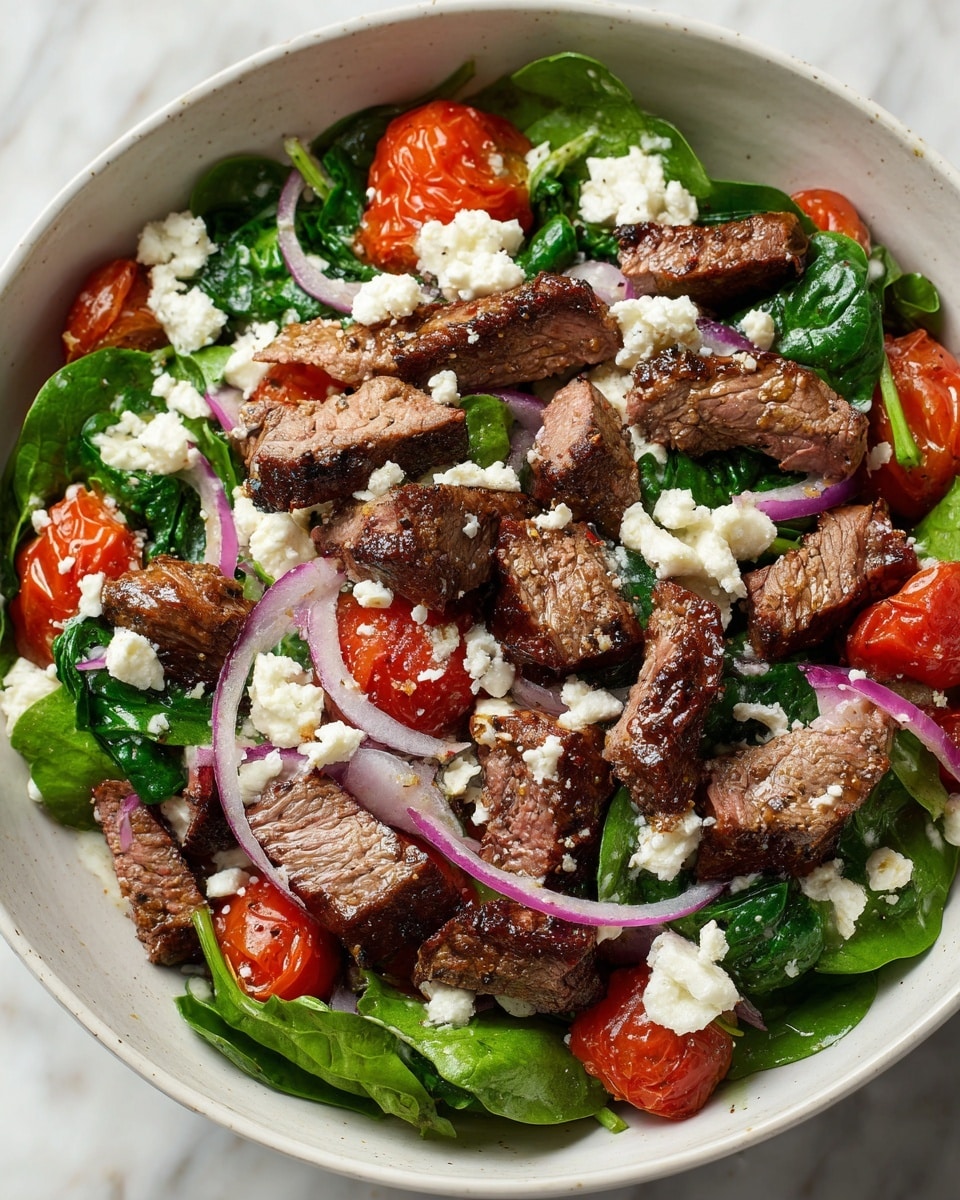 Lamb Salad with Semi-Dried Tomatoes, Feta, and Balsamic Dressing Recipe - Recipe Image
