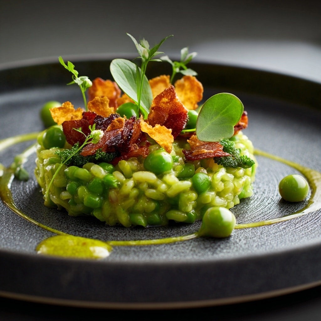 Miso Rice Cakes with Spinach and Peas Recipe - Recipe Image