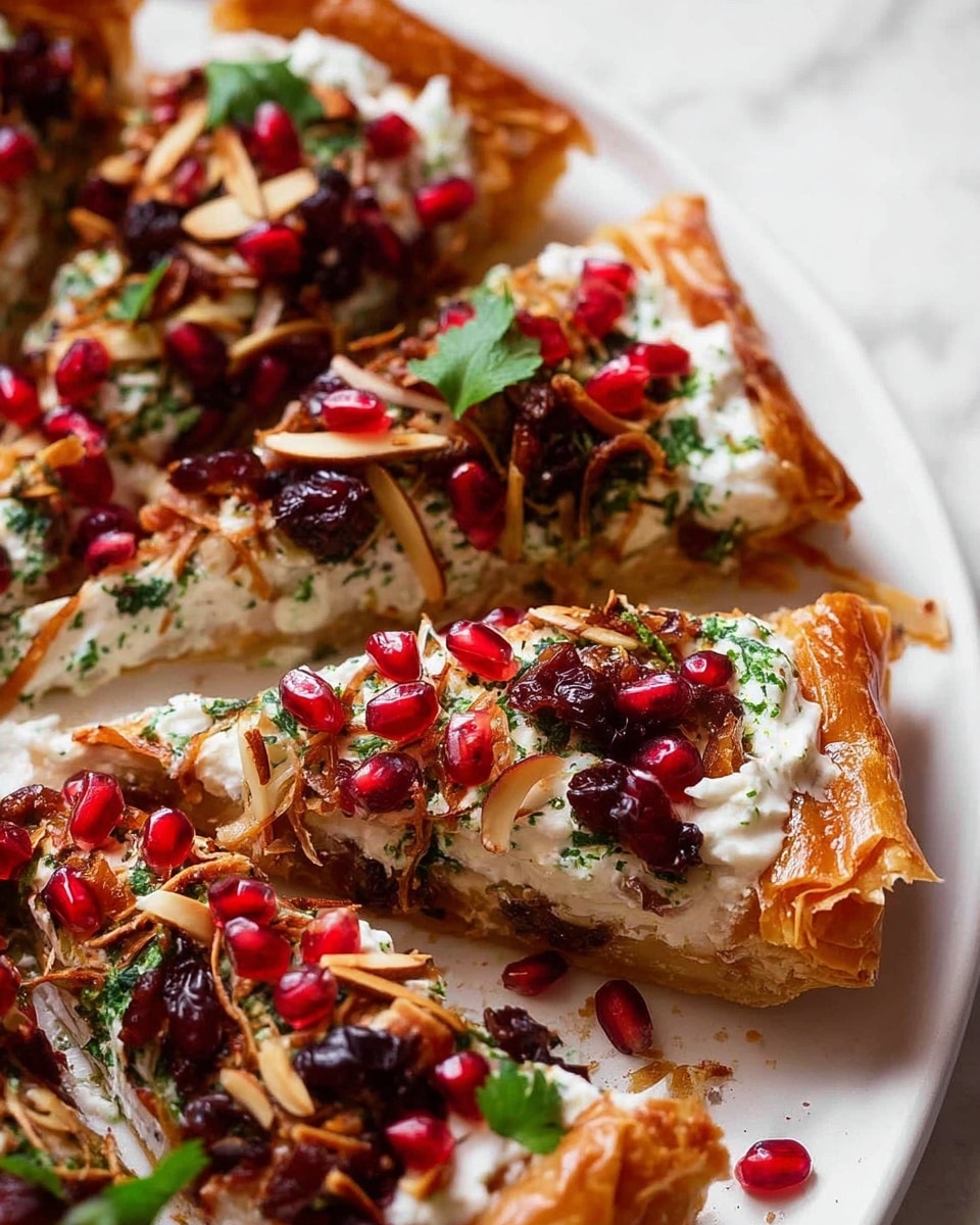 Christmas Baked Salmon with Creamy Dill Sauce, Cranberry Orange Almond Tapenade, and Pomegranate Garnish Recipe - Recipe Image
