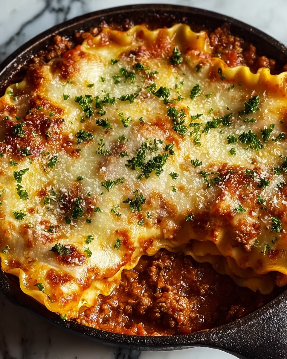 Easy One Pot Skillet Lasagna Recipe - Recipe Image