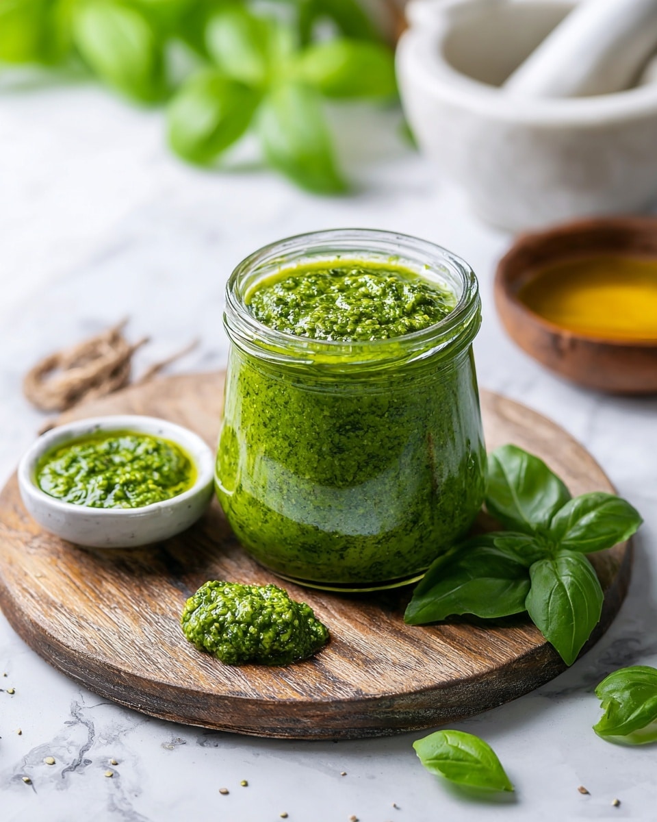 Quick Spinach Basil Pesto Recipe - Recipe Image