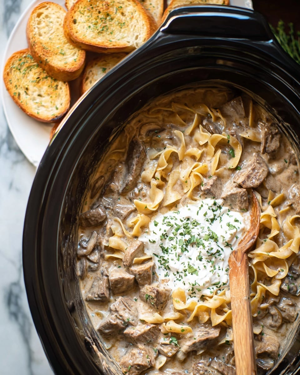 Slow Cooker Beef Stroganoff Recipe - Recipe Image