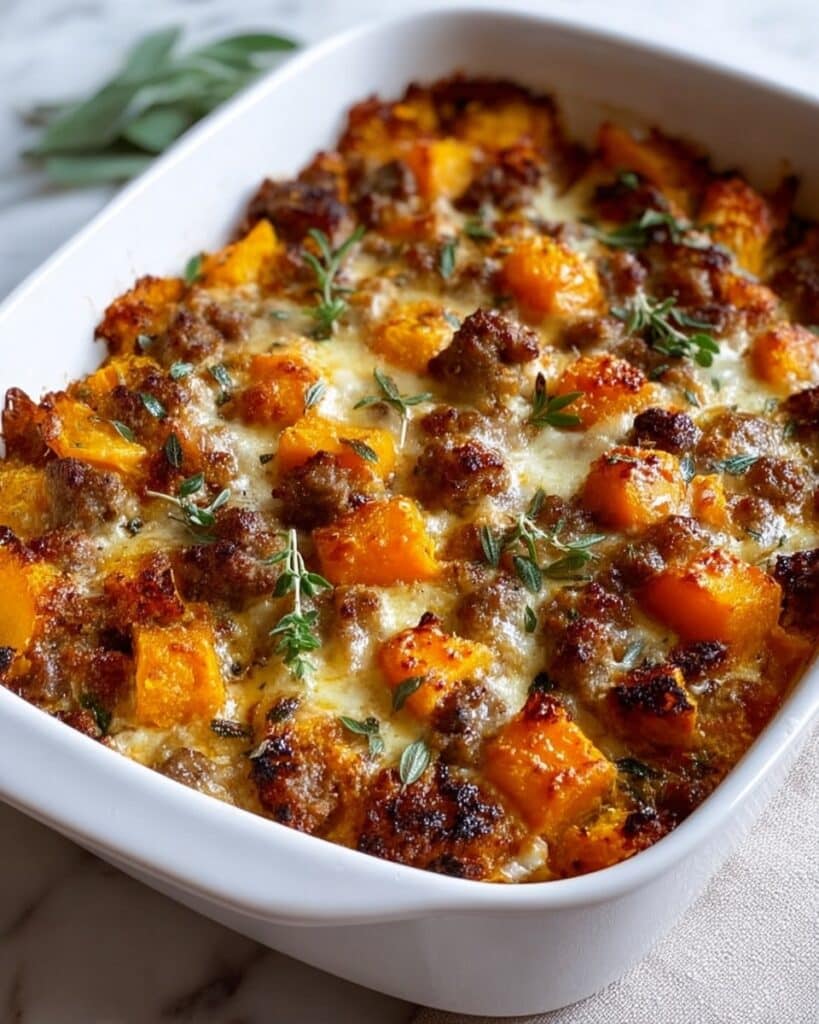 Butternut Squash Casserole with Crumble Topping Recipe