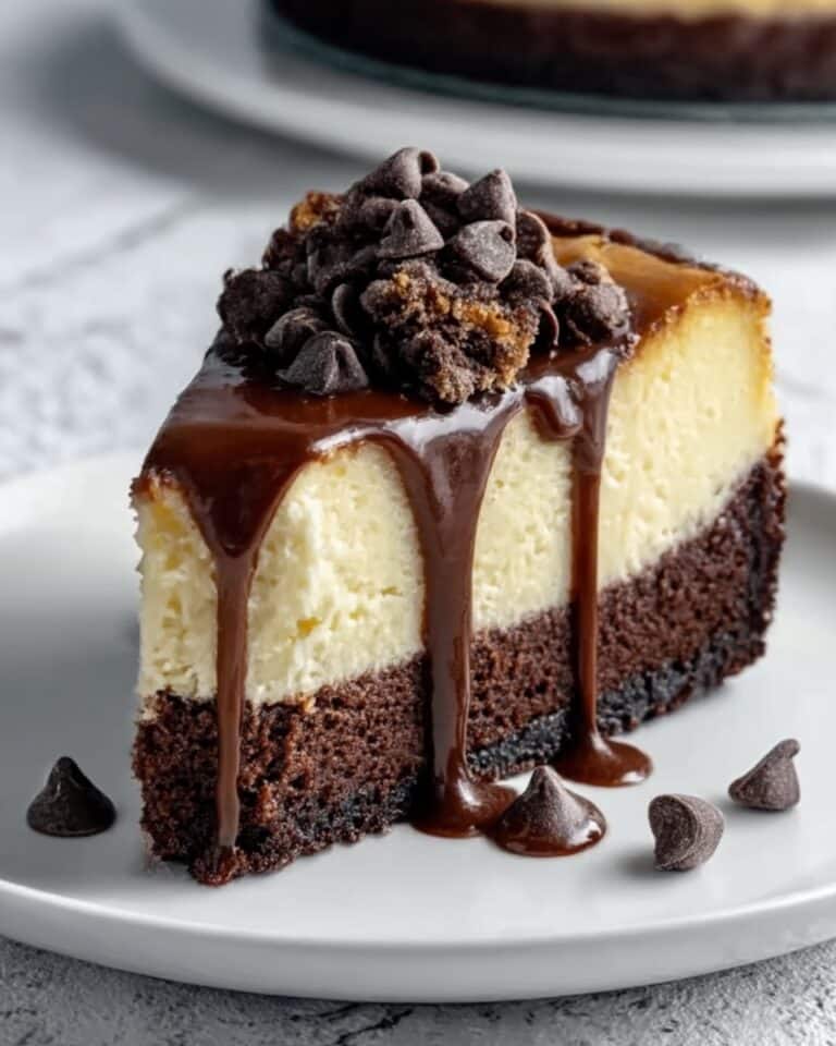 Fudgy Brownie Bottom Cheesecake Recipe