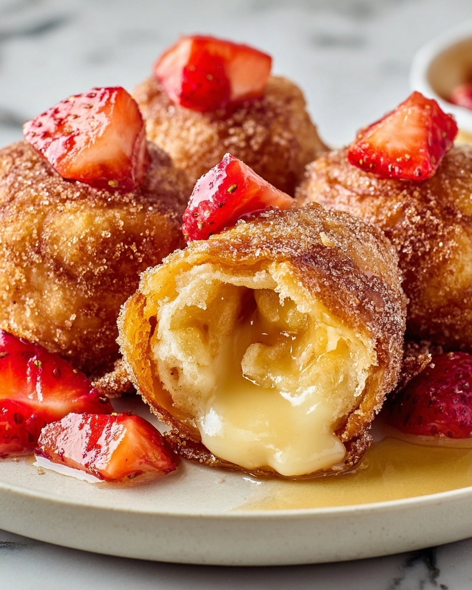 Cheesecake Egg Rolls with Cinnamon Sugar and Toppings Recipe