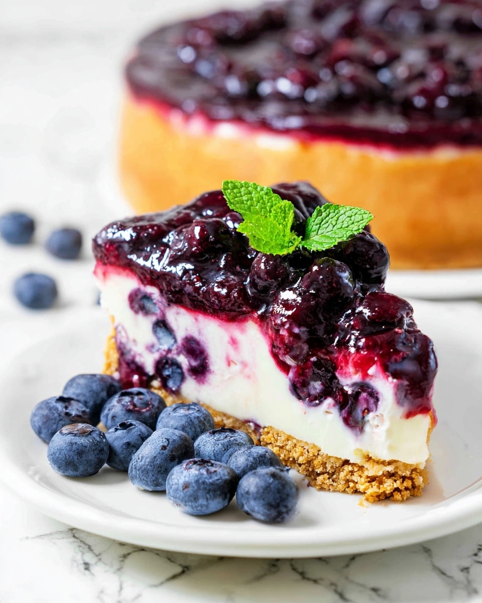 Creamy Blueberry Cheesecake Recipe - Recipe Image
