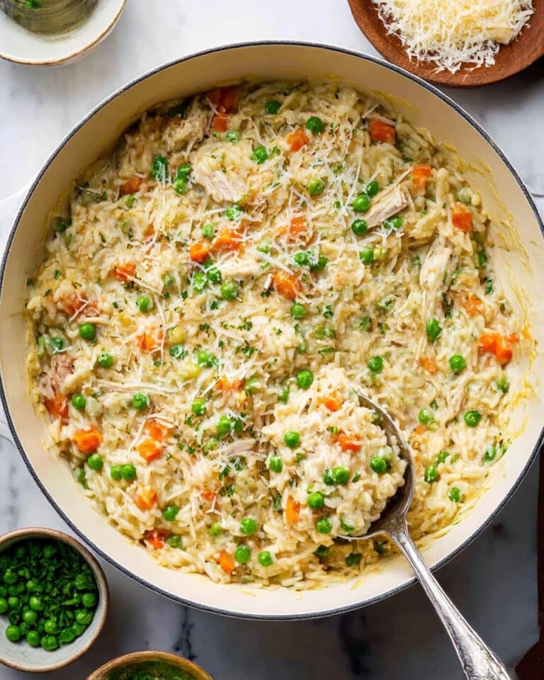 Cozy Chicken Pot Pie Orzo Recipe
