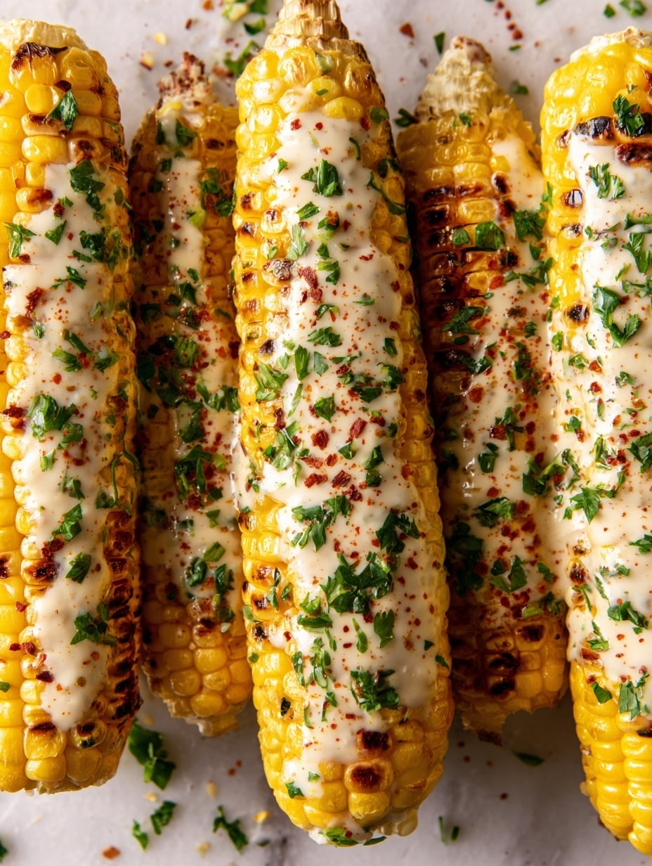 Cheesy Garlic Butter Corn on the Cob Recipe - Recipe Image
