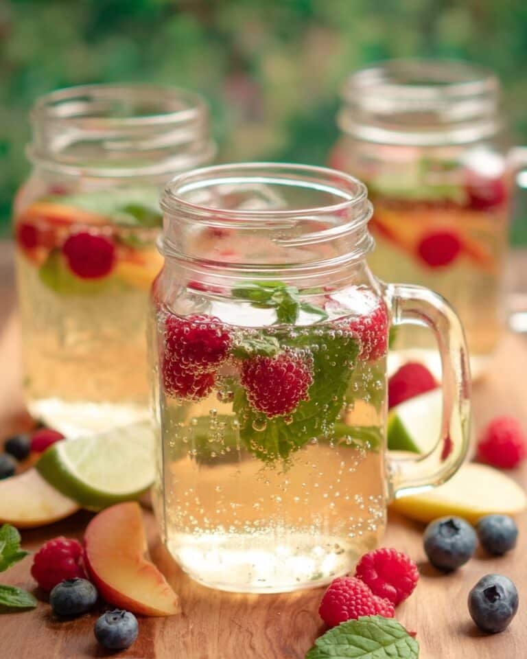 Green Tea Honey Fruit Sparkler Recipe