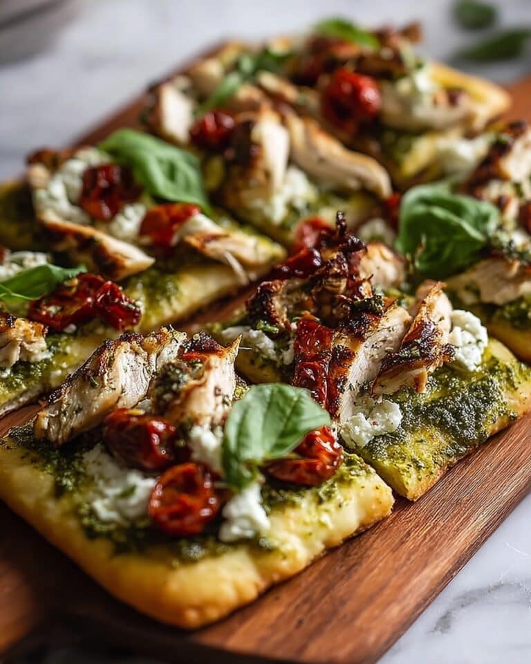 Pesto Chicken Flatbread Recipe: Quick & Easy Dinner Recipe
