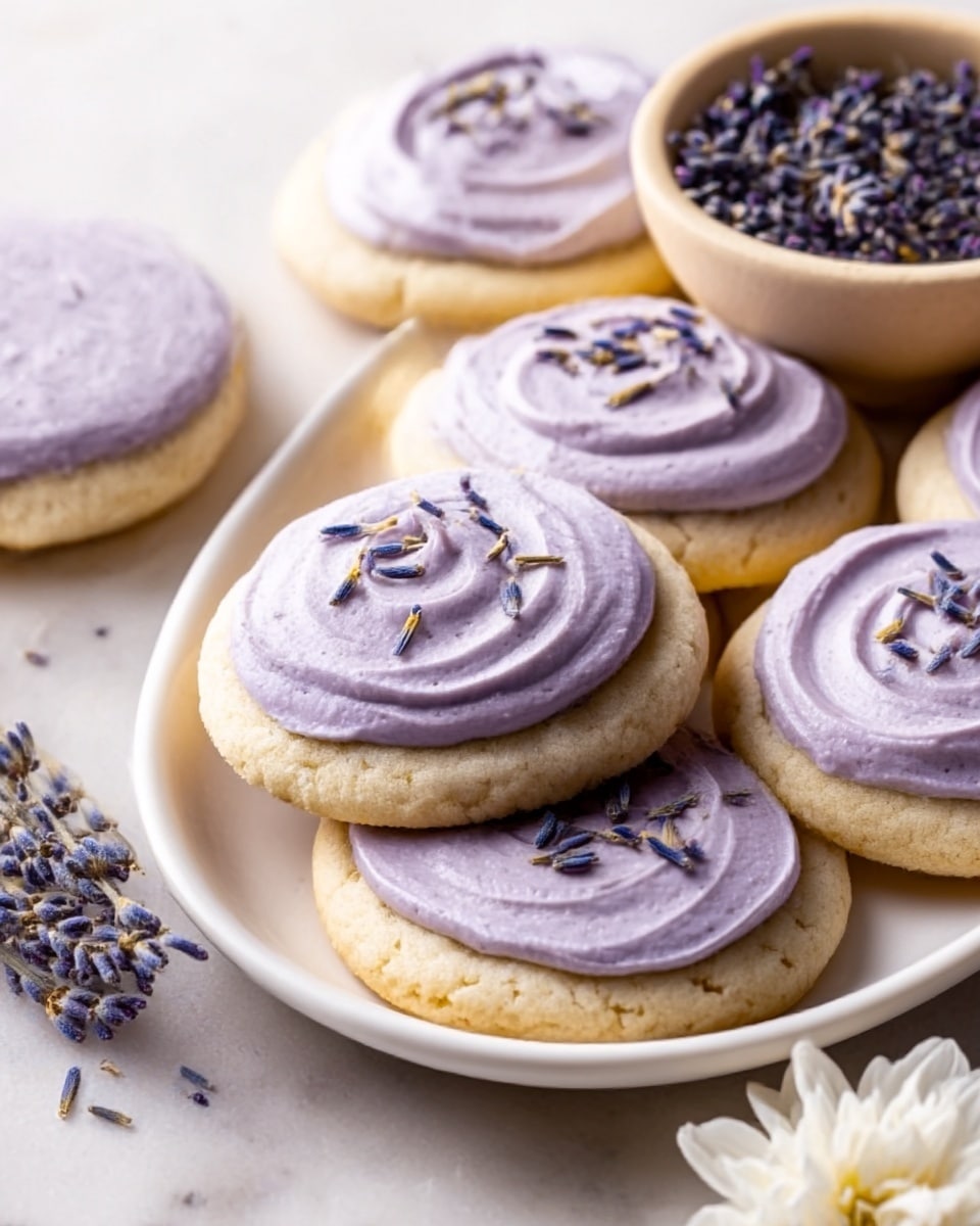 London Fog Cookies with Lavender Frosting Recipe - Recipe Image