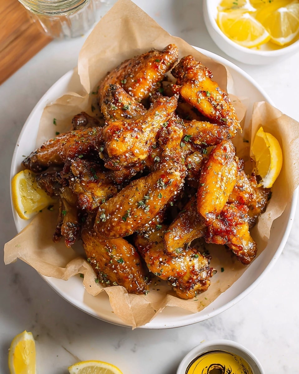 Honey Lemon Pepper Wings Recipe - Recipe Image