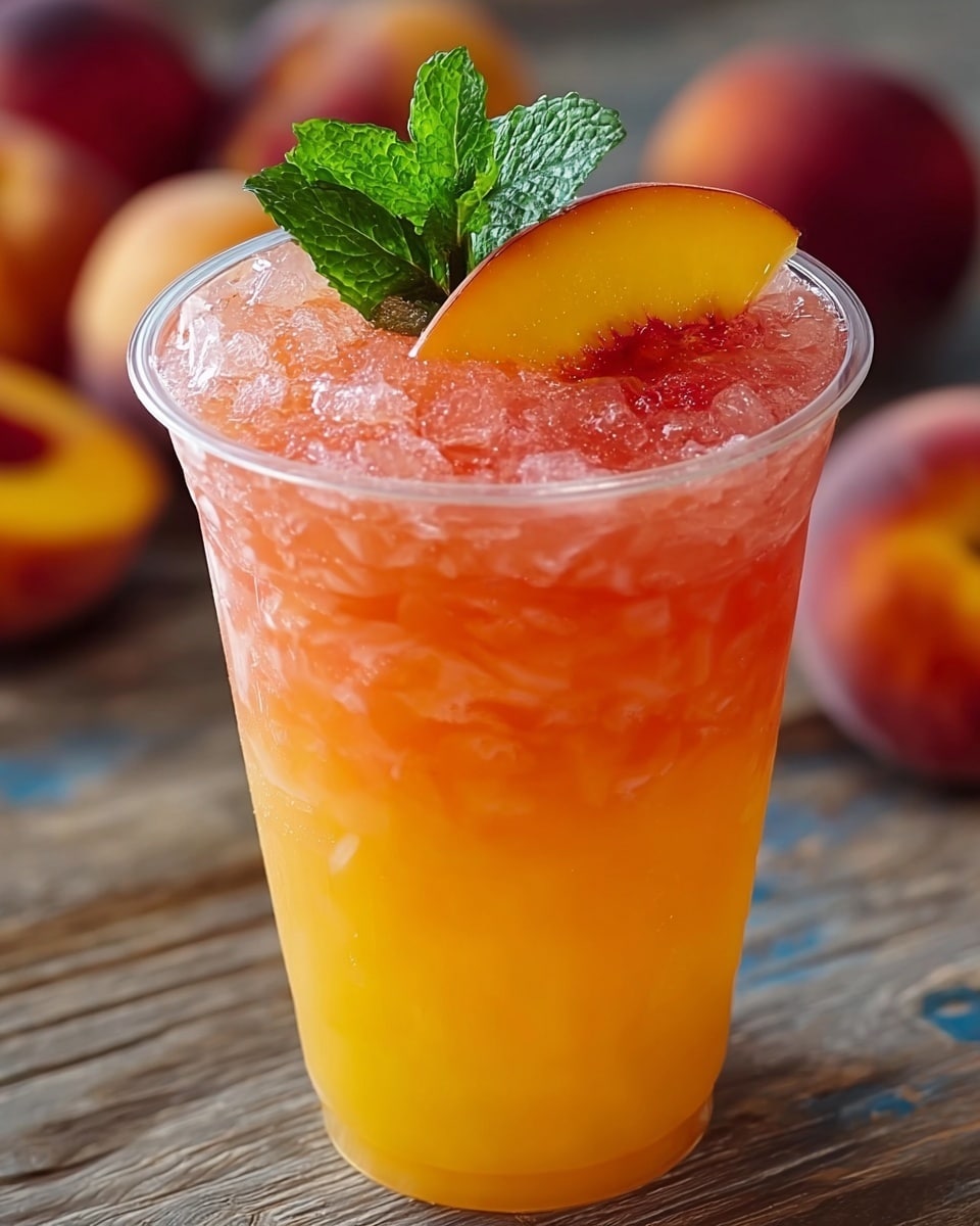 Fuzzy Peach Refresher Drink: The Ultimate Summer Cooler Recipe - Recipe Image