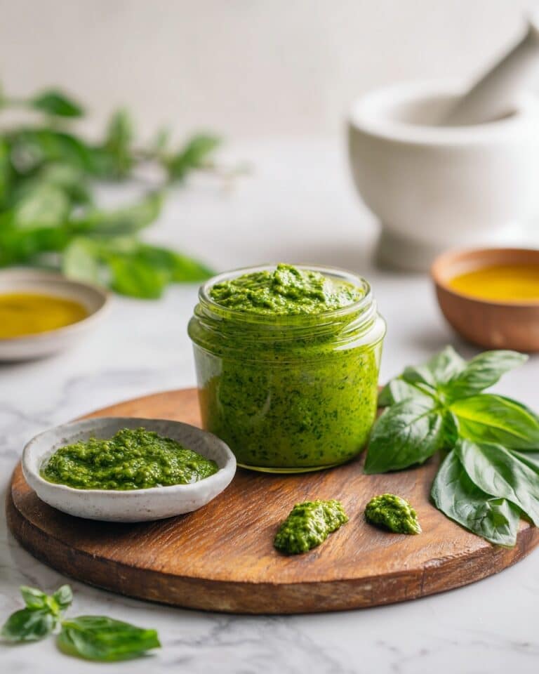 Quick Spinach Basil Pesto Recipe