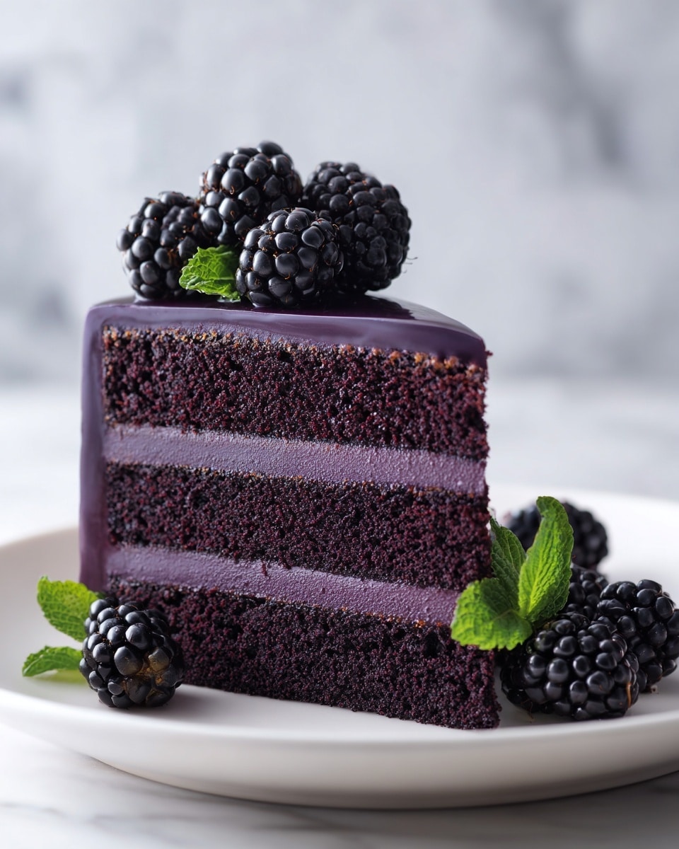 Decadent Blackberry Velvet Gothic Cake with Lush Cream Filling Recipe