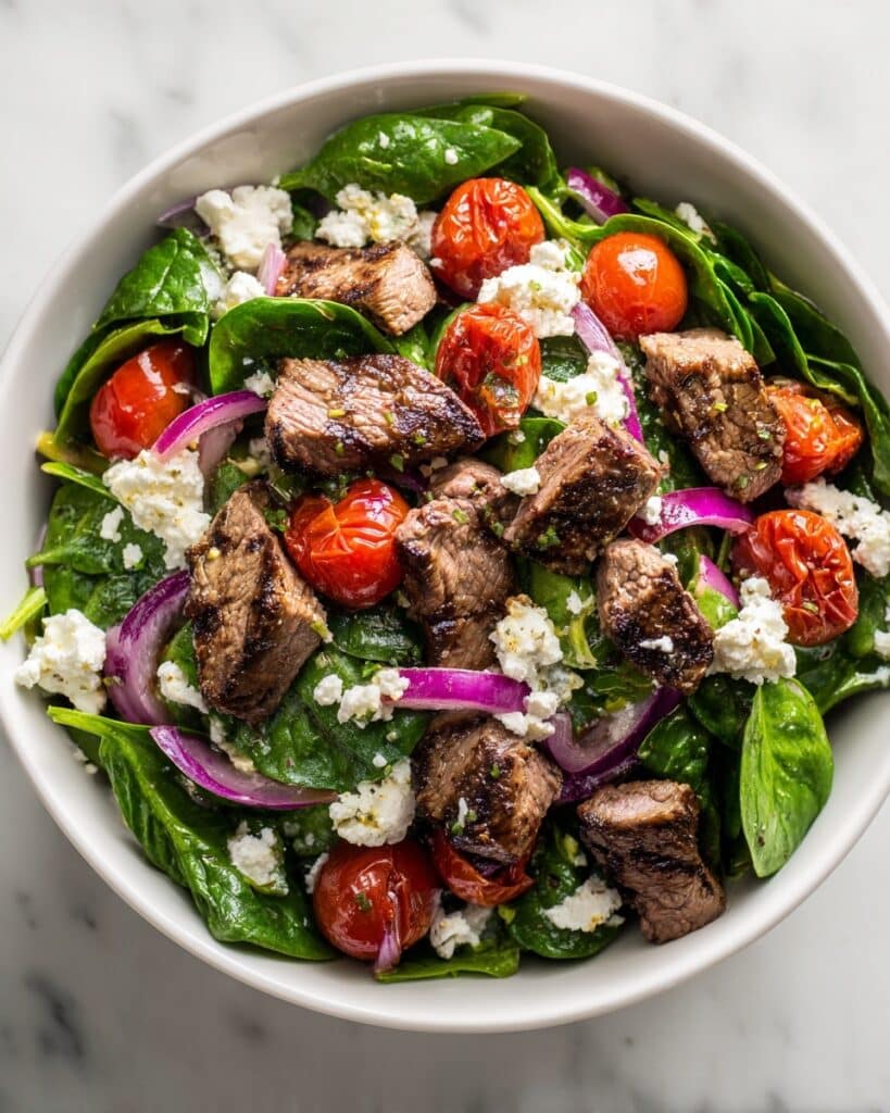 Lamb Salad with Semi-Dried Tomatoes, Feta, and Balsamic Dressing Recipe