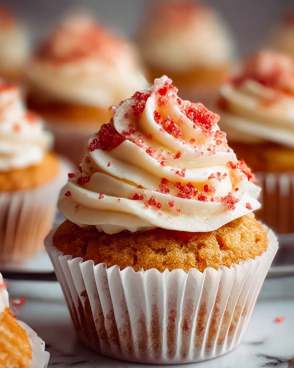Irresistible Strawberry Crunch Cupcakes to Brighten Your Day Recipe - Recipe Image