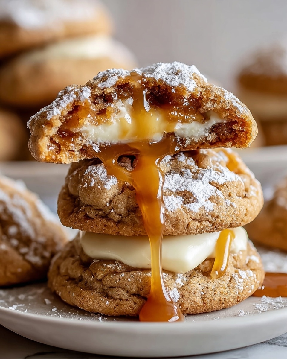 Copycat Crumbl Salted Caramel Cheesecake Cookies Recipe - Recipe Image