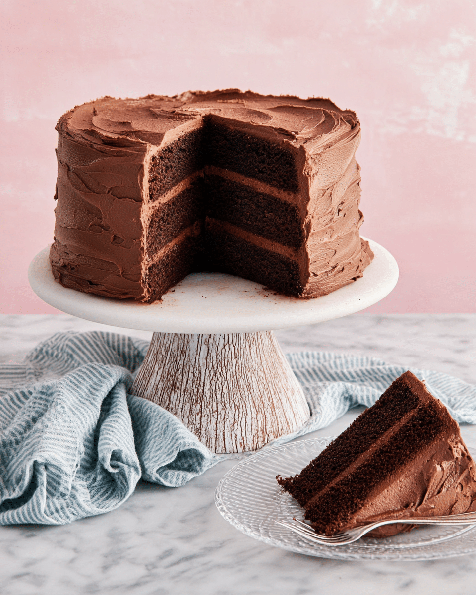 Gemma's Best-Ever Chocolate Cake with Whipped Dark Chocolate Ganache Recipe - Recipe Image