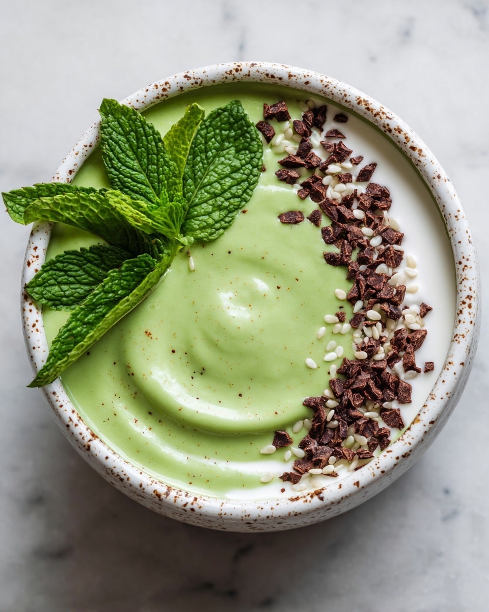 Mint Chip Spirulina Smoothie Recipe - Recipe Image