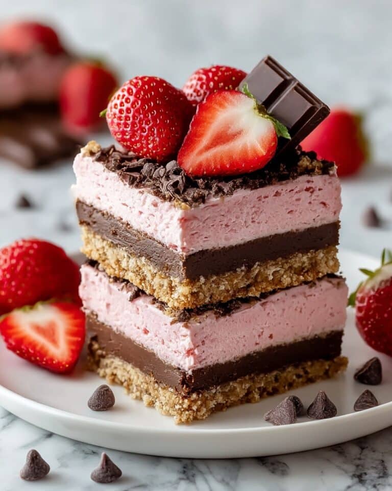 Strawberry Chocolate Crunch Cake Bars Recipe