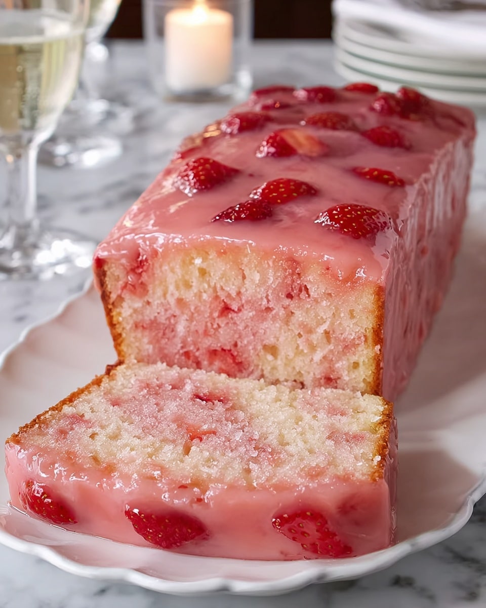 Strawberry Pound Cake with Optional Strawberry Glaze Recipe - Recipe Image