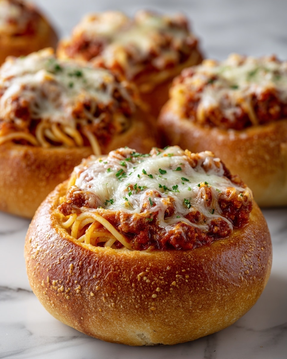 Spaghetti with Garlic Bread Recipe - Recipe Image