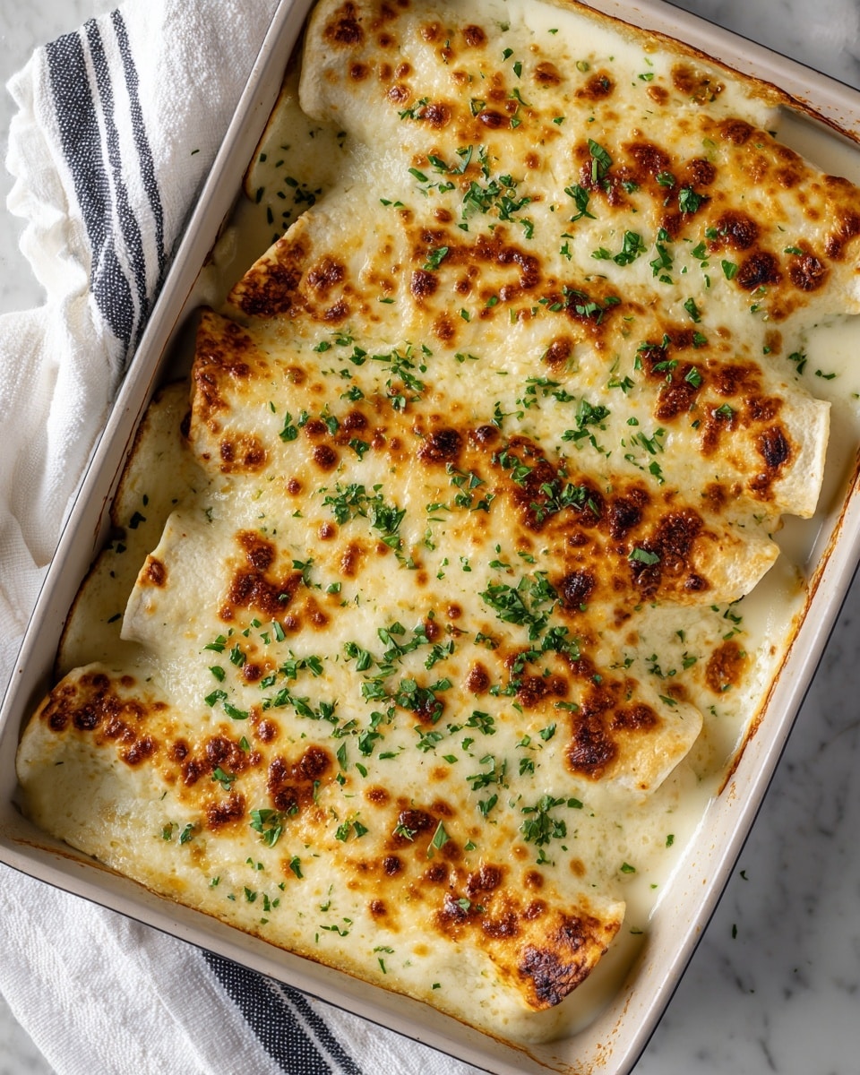 Creamy White Chicken Enchiladas Recipe - Recipe Image