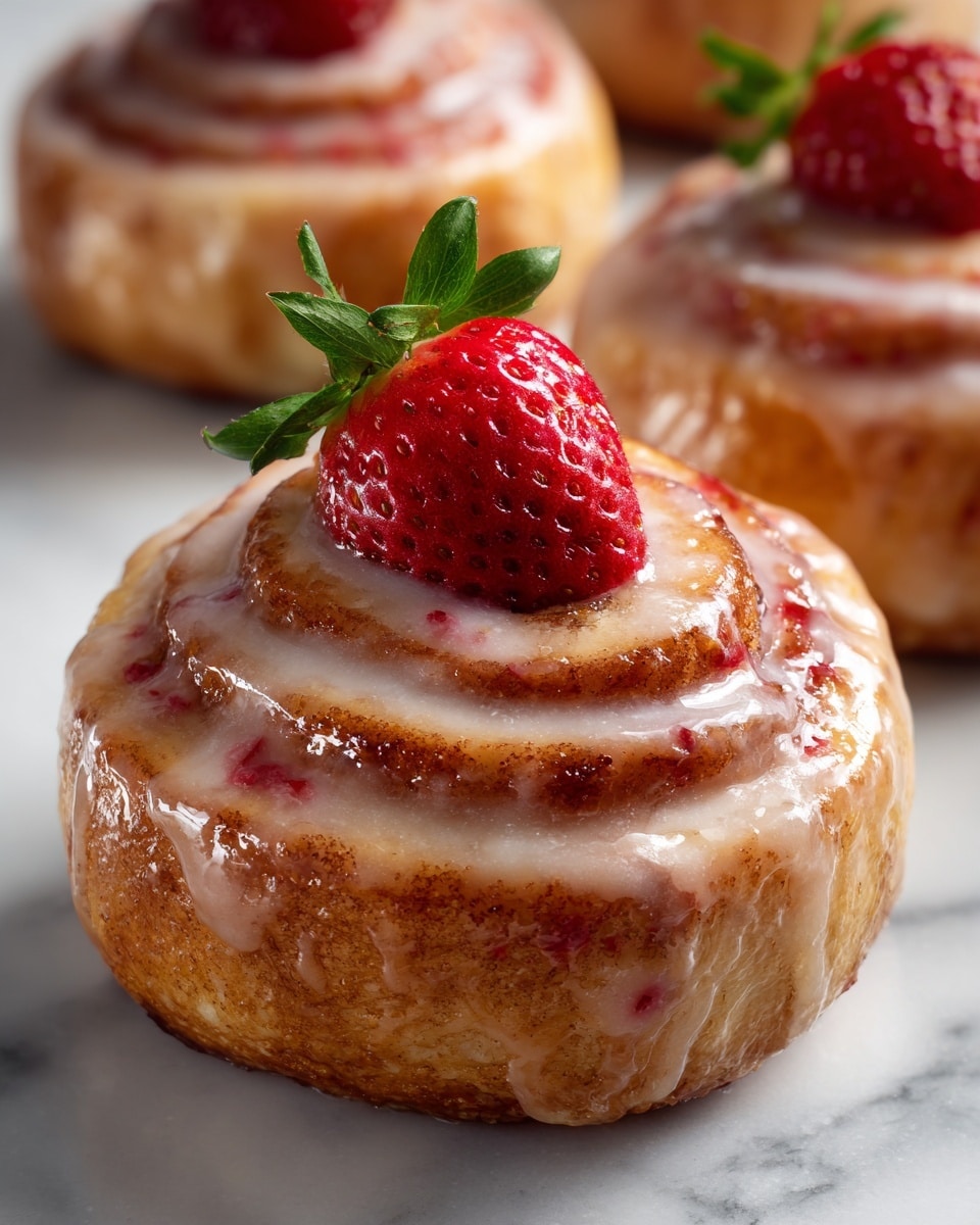 Strawberry Glazed French Crullers Recipe - Recipe Image