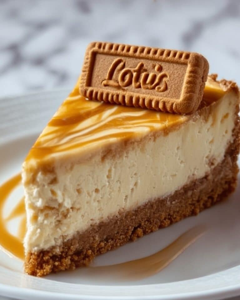 Creamy No-Bake Biscoff Cheesecake with Crunchy Cookie Crust Recipe