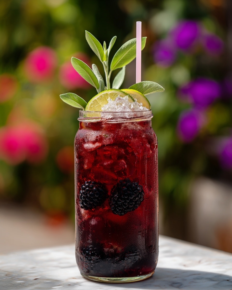 Blackberry Sage Iced Tea Recipe - Recipe Image