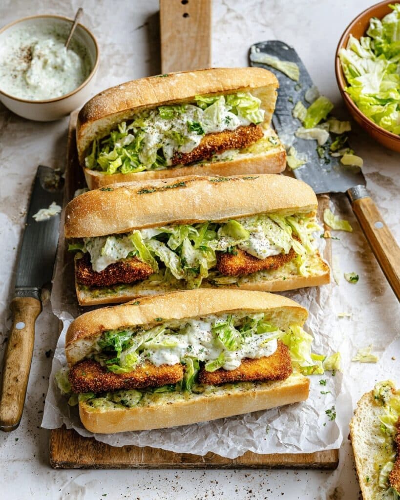 Chicken Caesar Sandwiches Recipe