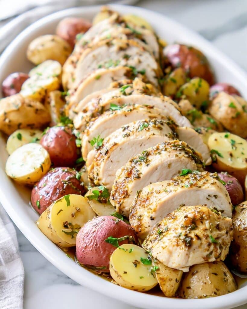Crockpot Turkey Tenderloin with Roasted Potatoes Recipe
