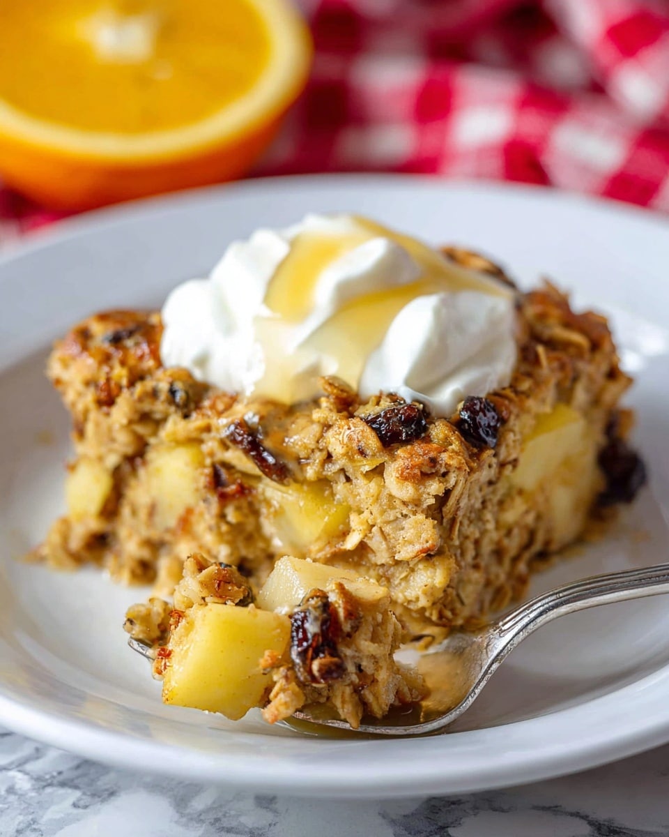 Baked Apple Oatmeal with Greek Yogurt Recipe - Recipe Image