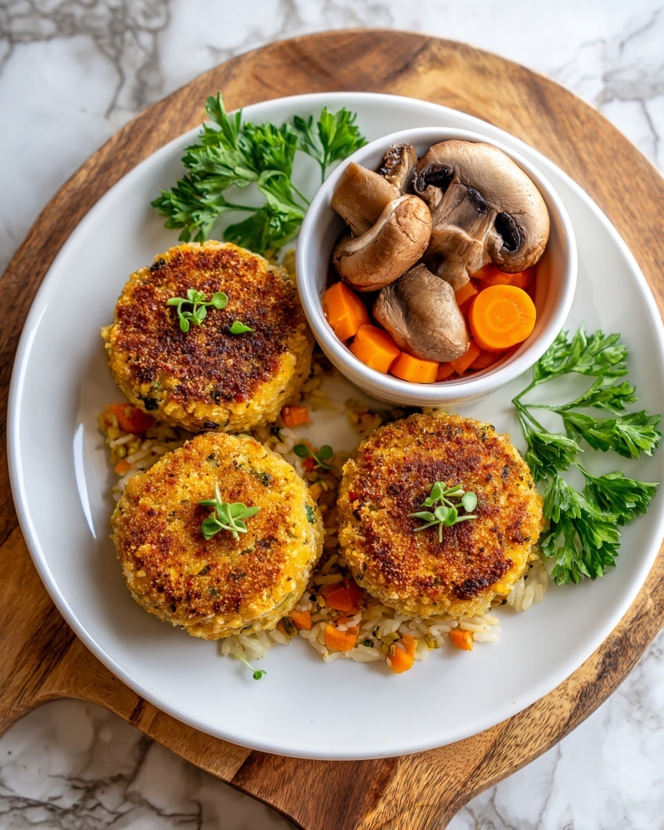 Crispy Vegetarian Stuffed Potato Patties with Mushroom Magic Recipe
